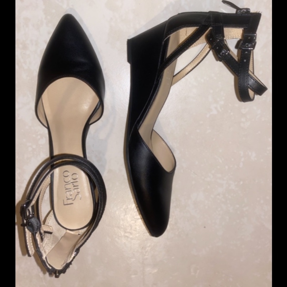 Franco Sarto Trudy small wedge double ankle strap